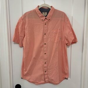 Vans Men's Coral Button-Down Short Sleeve Shirt